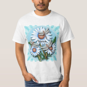 Dragonfly Blue Daisies T-Shirt