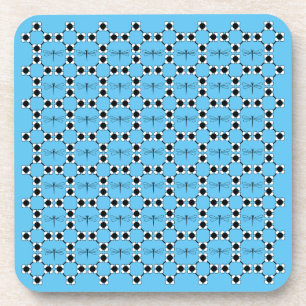 Dragonfly - Blue Hard Plastic coasters - set of 6