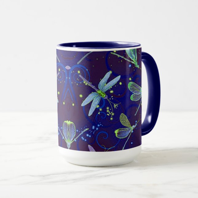 Dragonfly Blues 15oz Combo Mug (Front Right)