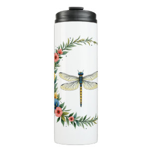 Dragonfly Boho Crescent Moon Peace Sign Hippie Dra Thermal Tumbler
