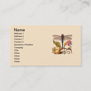 Dragonfly Botanical Nature Wildlife Business Card