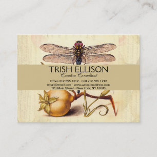 Dragonfly Botanical Nature Wildlife Business Card