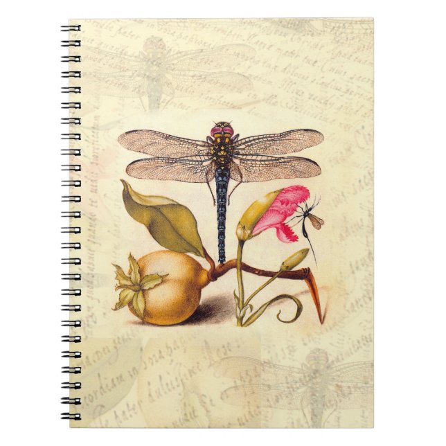 Dragonfly Botanical Nature Wildlife Notebook (Front)