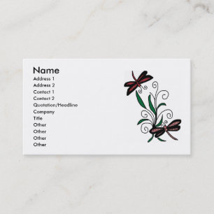 Dragonfly Bouquet business cards