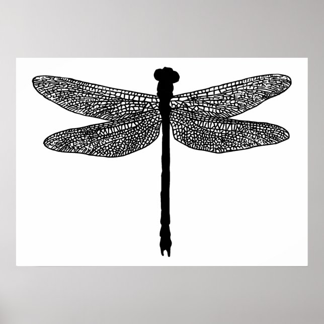dragonfly Bug Insect nature Silhouette art Poster (Front)