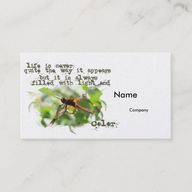 Dragonfly Business Card (Front)