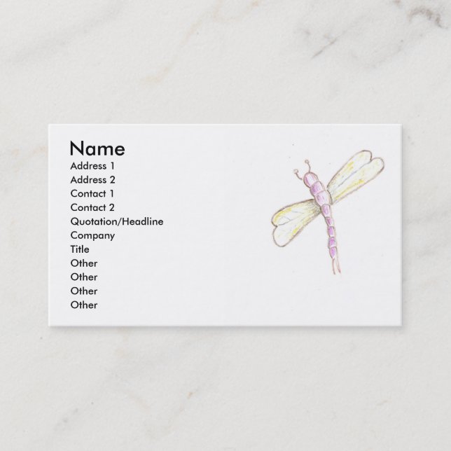 DragonFly Business Cards (Front)