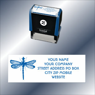 Dragonfly  Business or  Personal Address Self-inking Stamp
