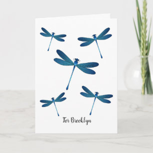 Dragonfly cartoon illustration  card