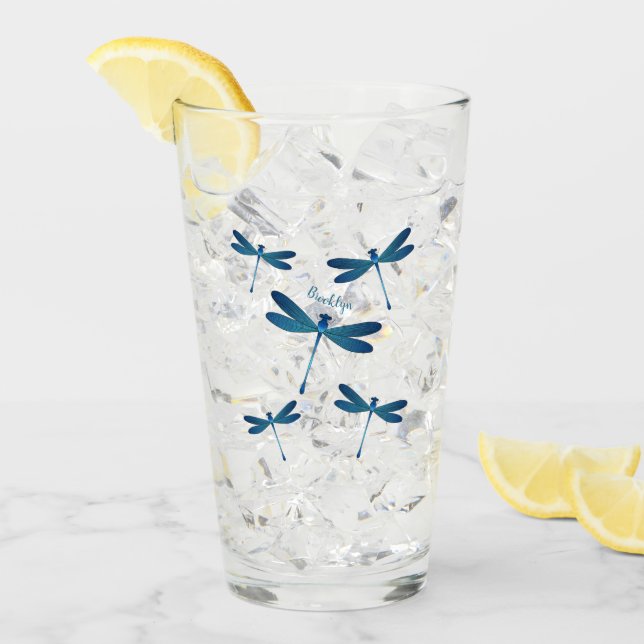 Dragonfly cartoon illustration  glass (Front Ice)