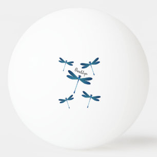 Dragonfly cartoon illustration  ping pong ball