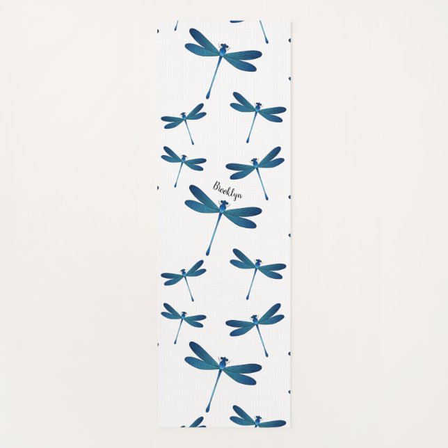 Dragonfly cartoon illustration  yoga mat (Front)