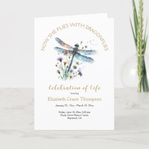 Dragonfly Celebration of Life Funeral Program