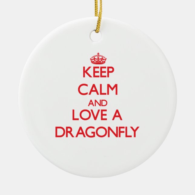 Dragonfly Ceramic Ornament (Front)
