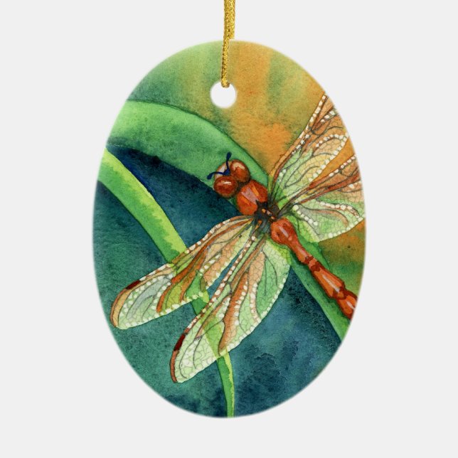 Dragonfly Ceramic Ornament (Front)