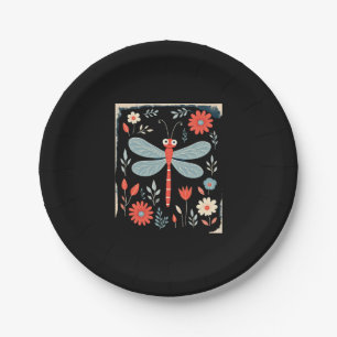 Dragonfly Christmas T-Shirt_1 (1) Paper Plate