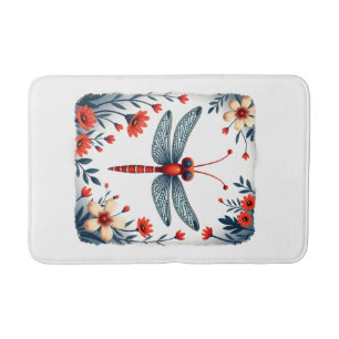 Dragonfly Christmas T-Shirt_1 (2) Bath Mat