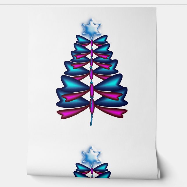 Dragonfly Christmas tree Dragonfly Christmas tree  Wallpaper (Unrolling)
