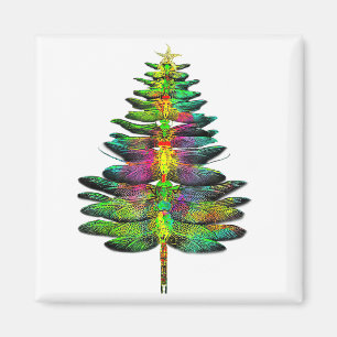 Dragonfly Christmas Tree Dragonfly Xmas Magnet
