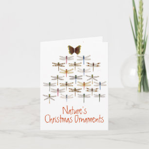 Dragonfly Christmas Tree Holiday Card