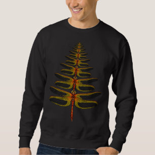 Dragonfly Christmas Tree Merry Christmas insect Lo Sweatshirt