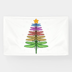 Dragonfly Christmas Tree Shirt Insect Lover Xmas C Banner