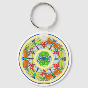 dragonfly circle keychain