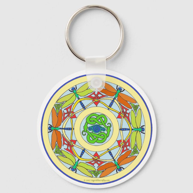 dragonfly circle keychain (Front)