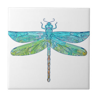 dragonfly classic blue tiles