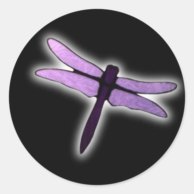 Dragonfly Classic Round Sticker (Front)