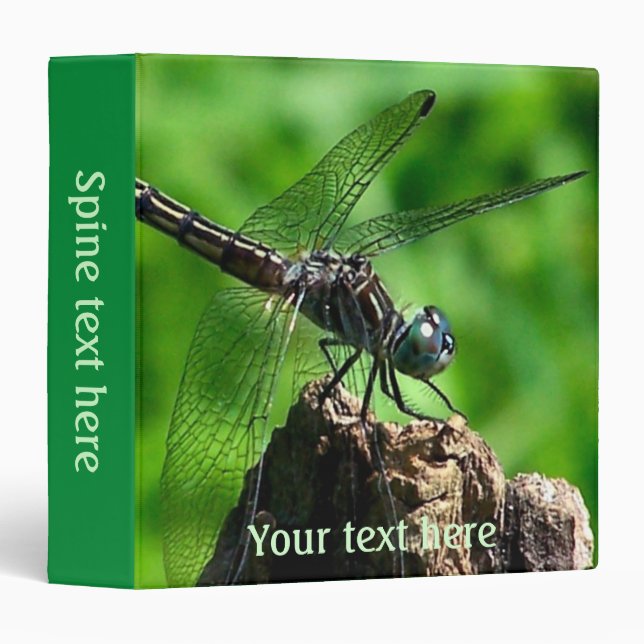 Dragonfly Close Up Nature Personalized Binder (Front/Spine)
