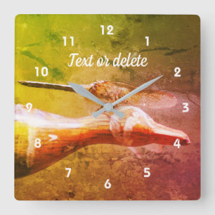 Dragonfly Co Pilot Insect Abstract Personalized Square Wall Clock