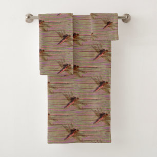 Dragonfly Colourful Bath Towel Set