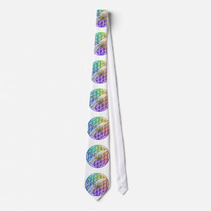 Dragonfly   colourful flower of life   chakra      tie