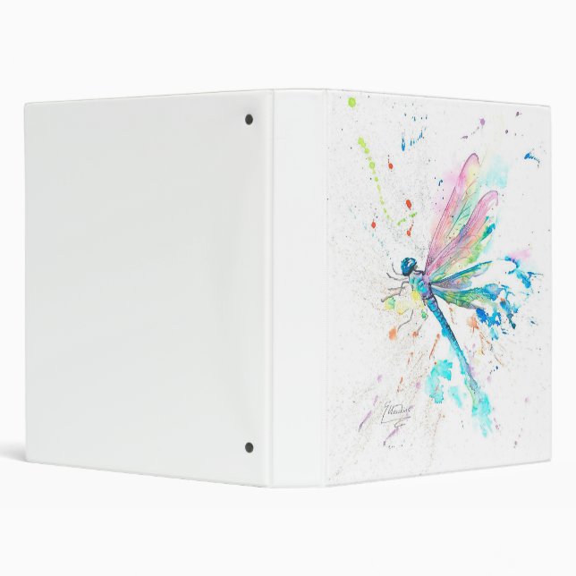 Dragonfly Colourful Gift | Cute Gift For Birthday Binder (Background)