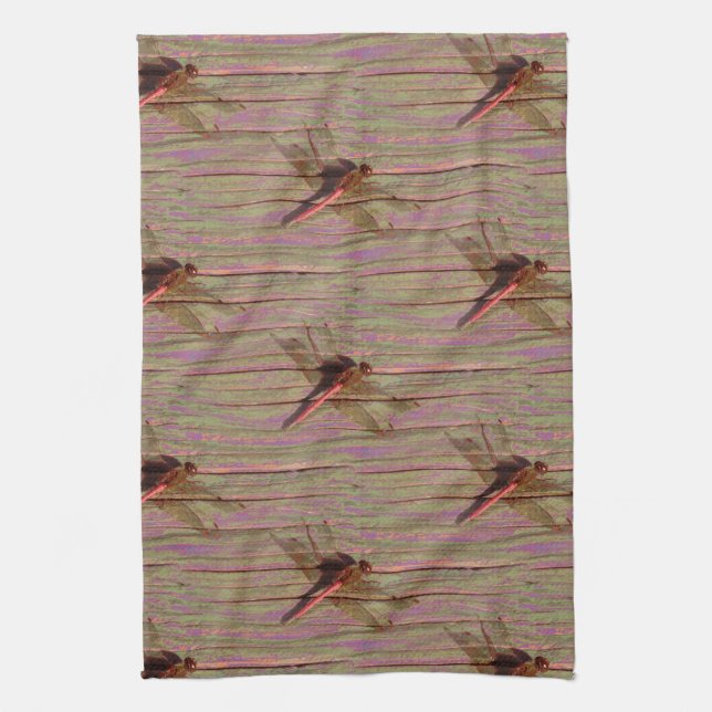 Dragonfly Colourful Kitchen Towel (Vertical)