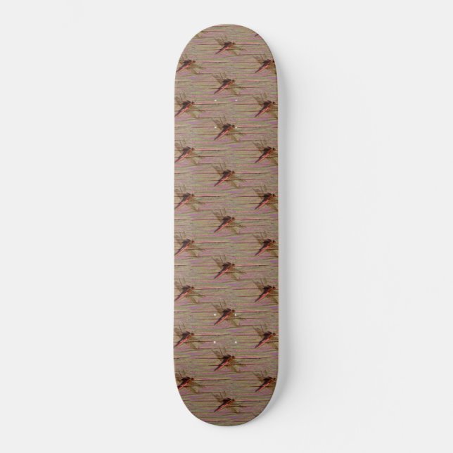 Dragonfly Colourful Skateboard (Front)
