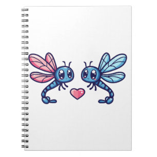 Dragonfly couple in love animal Valentine's Day Notebook