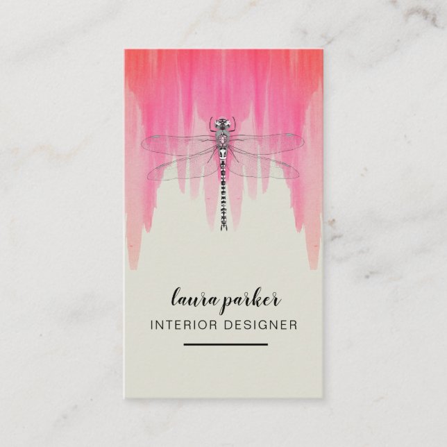 Dragonfly Creative Designer Nature Consultancy Business Card (Front)
