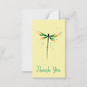 Dragonfly cute watercolor design card