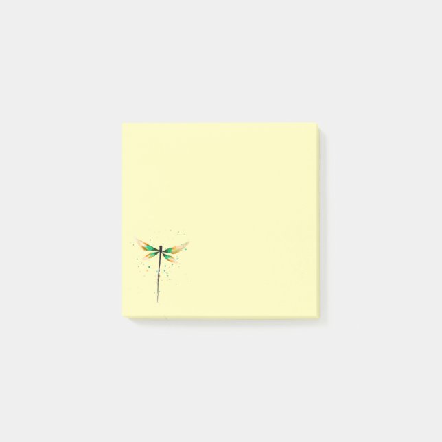 Dragonfly cute watercolor illustration post-it notes (Front)