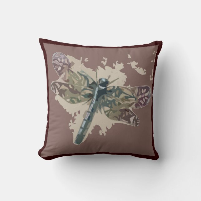Dragonfly Cutout Throw Pillow (Front)
