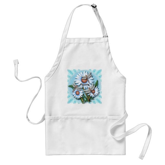 Dragonfly Daisies  Standard Apron (Front)