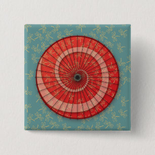 dragonfly dance 2 inch square button