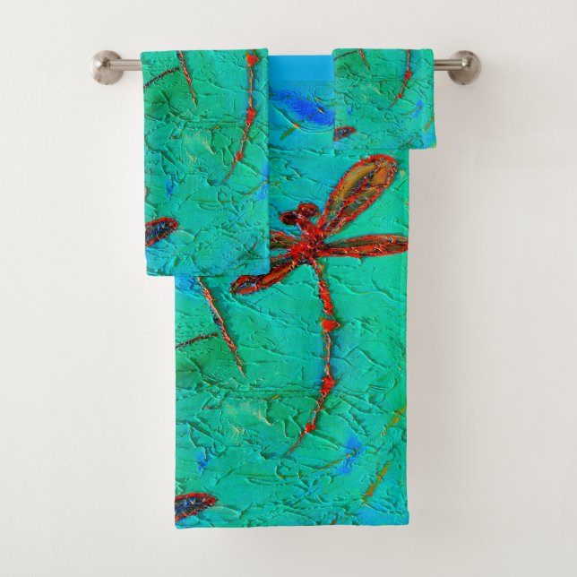 Dragonfly Dance Bath Towel Set (Insitu)