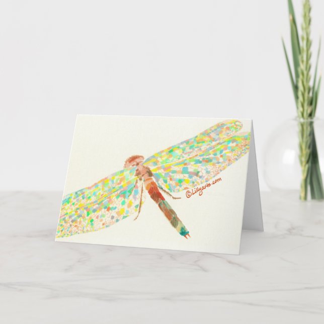 Dragonfly Dance Fine Art Note Card (Front)