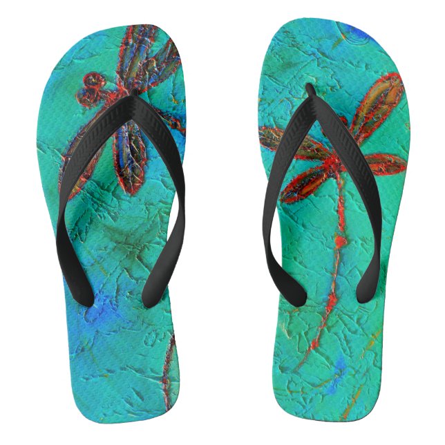 Dragonfly Dance Flip Flops (Footbed)