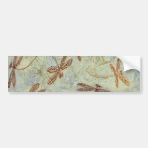Dragonfly Dance Gold Bumper Sticker
