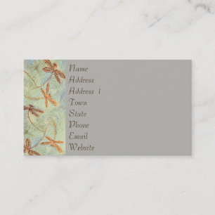 Dragonfly Dance Gold Business Cards
