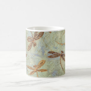 Dragonfly Dance Gold Coffee Mug